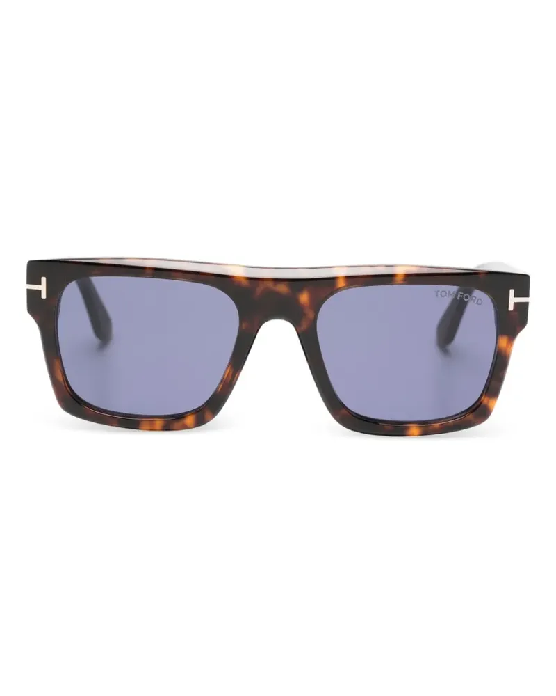 Tom Ford Cyrus-02 Sonnenbrille mit eckigem Gestell - Braun Braun