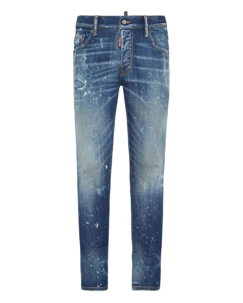 Dsquared2 Slim-Fit-Jeans im Distressed-Look - Blau Blau