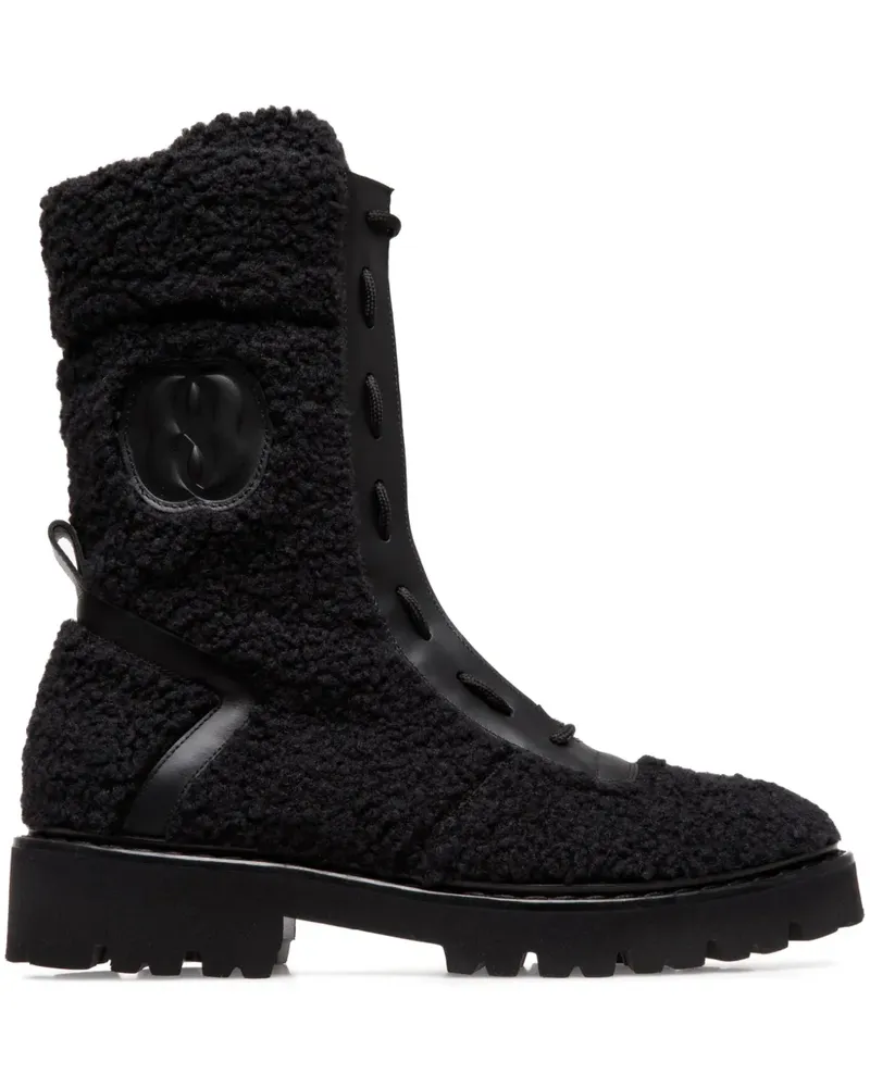 Bally Enga Stiefel aus Faux Shearling - Schwarz Schwarz