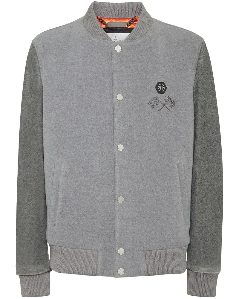 Philipp Plein Plein Club Bomberjacke - Grau Grau
