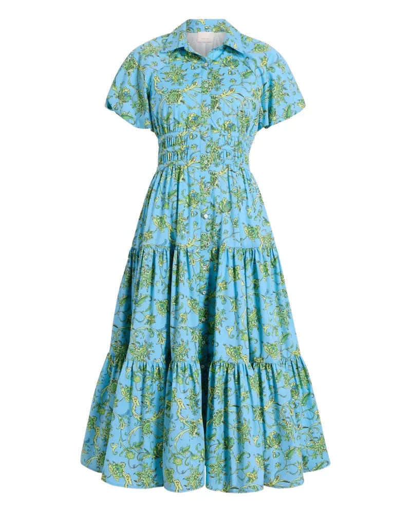 Cinq à Sept Kleid mit Puffärmeln - Blau Blau