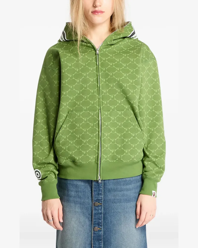 BAPE Kapuzenjacke mit Monogramm - Grün Grün