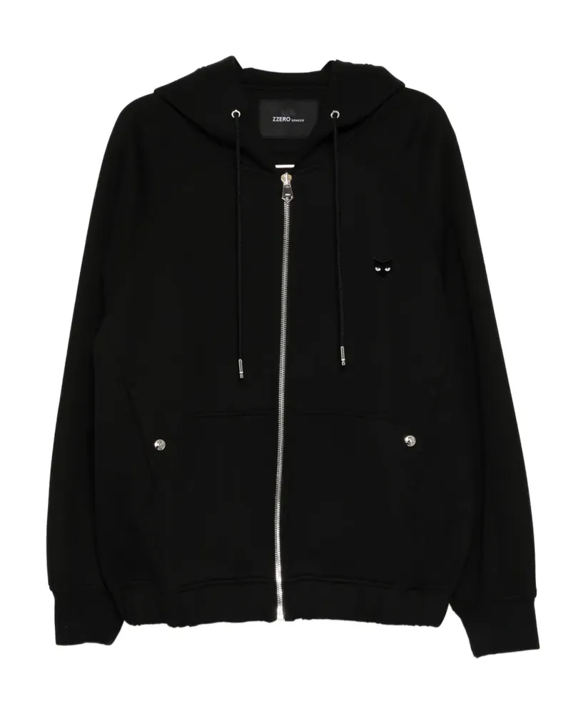 SONGZIO Hoodie mit Panther-Stickerei - Schwarz Schwarz