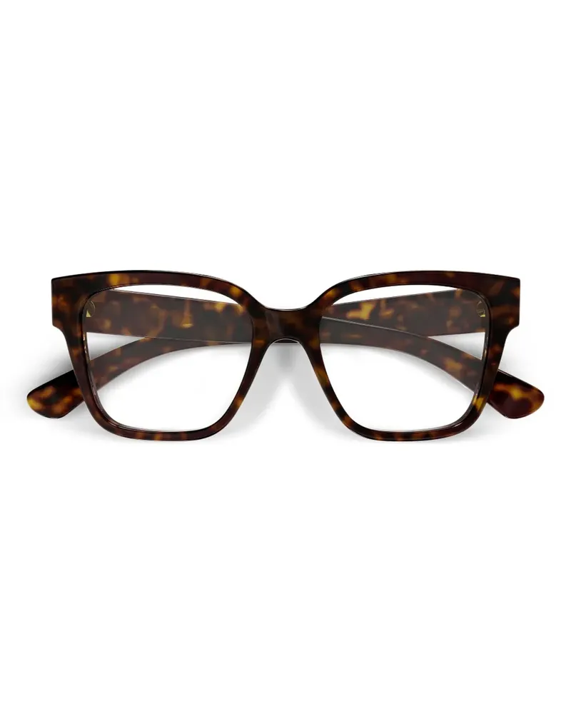 Gucci Brille mit eckigem Gestell - Braun Braun