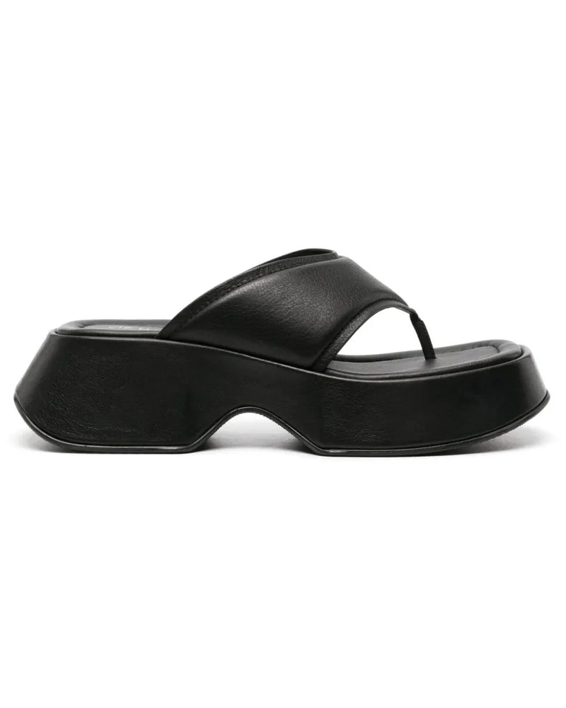 Vic Matié Flip-Flops mit Plateau Schwarz