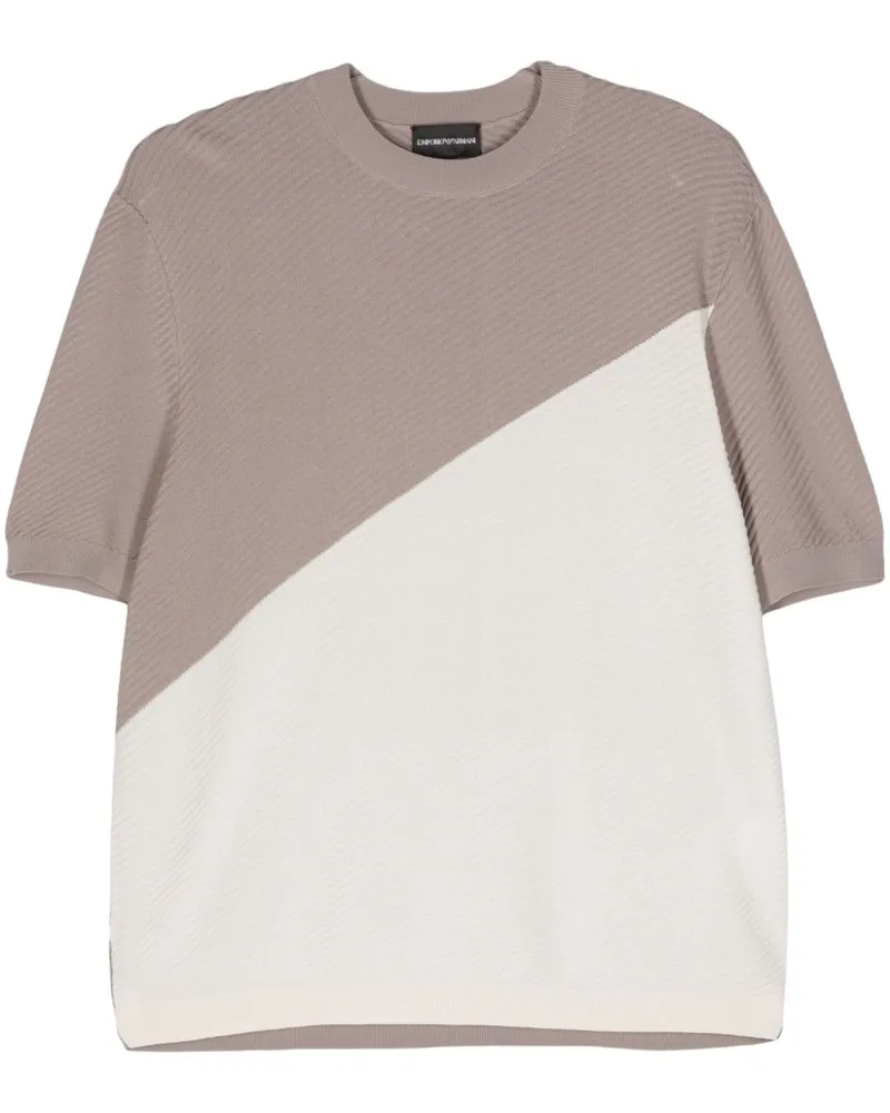 Emporio Armani Gestricktes T-Shirt Nude