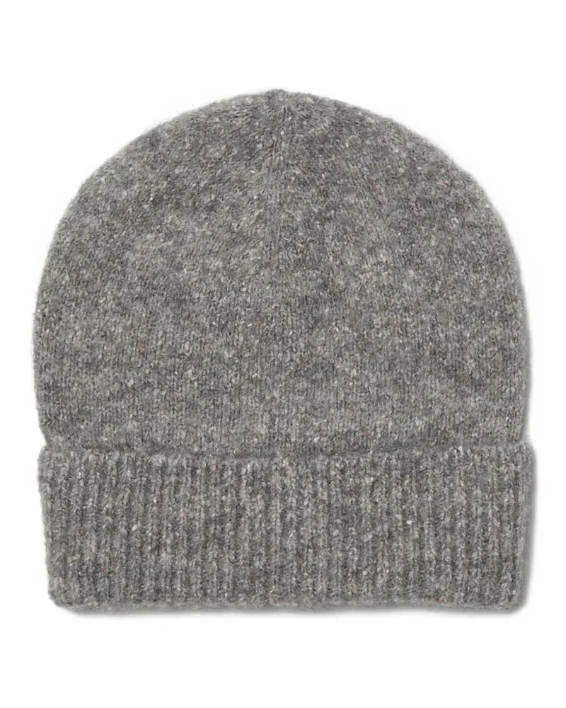 Peserico Melierte Beanie - Grau Grau