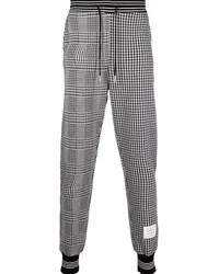 Thom Browne Jogginghose mit Hahnentrittmuster Schwarz