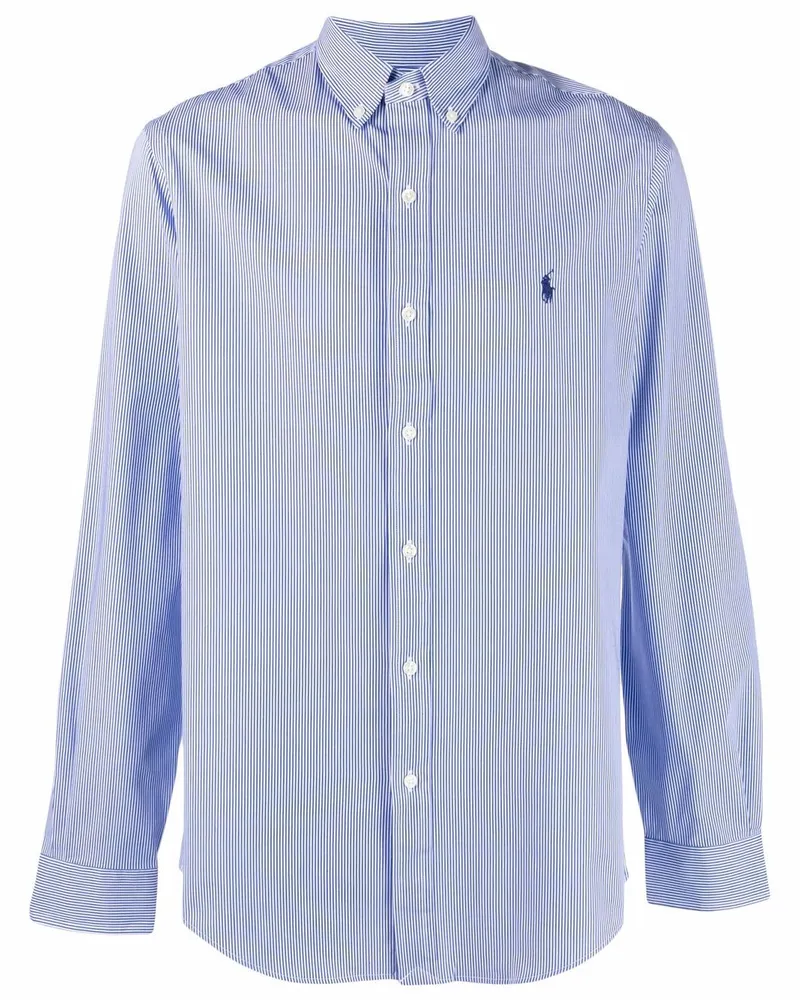 Ralph Lauren Gestreiftes Hemd mit Logo - Blau Blau
