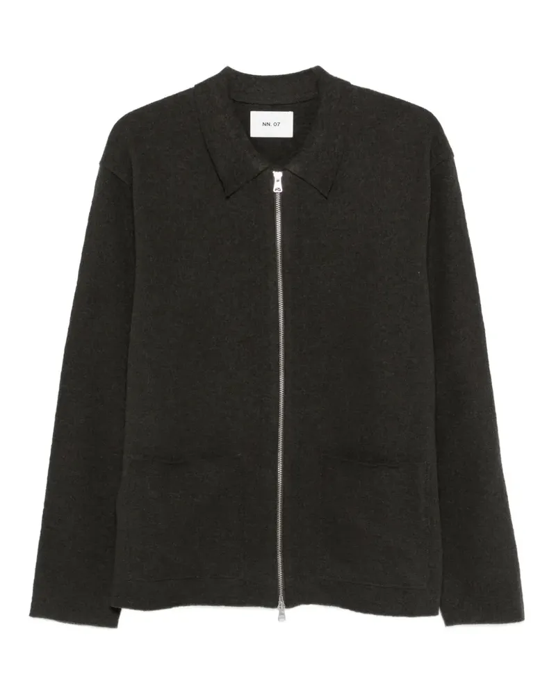 NN 07 Jonas 6398 zipped cardigan - Grün Grün