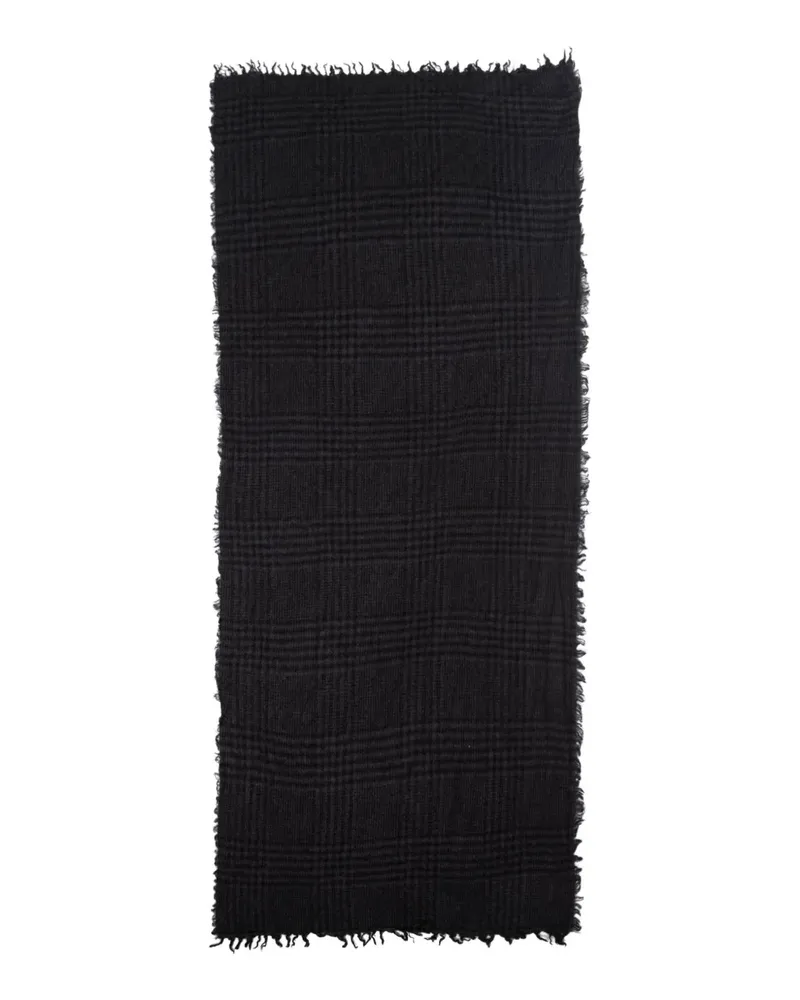 Faliero Sarti Principe frayed scarf - Schwarz Schwarz