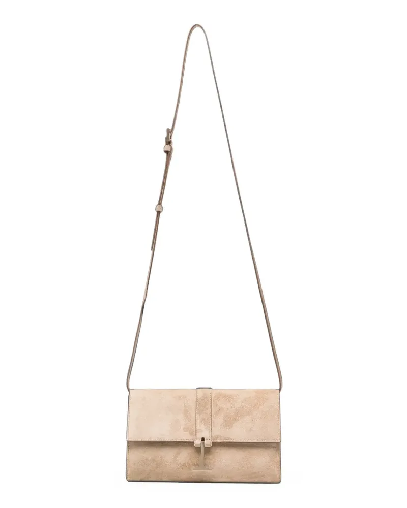 Tom Ford Kara T Twist suede wallet - Nude Nude