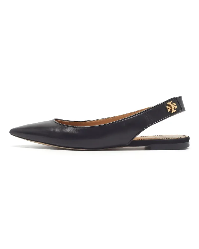 Tory Burch Flache Kira Double T Slingback-Pumps - Schwarz Schwarz