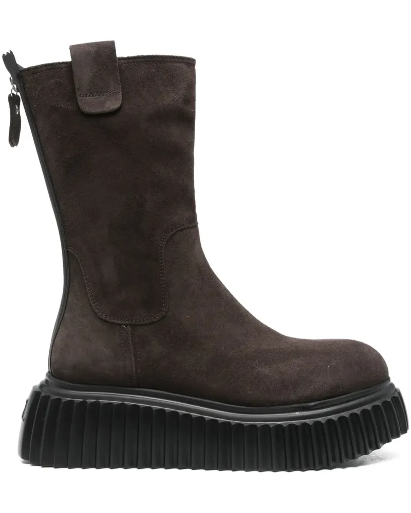 Attilio Giusti Leombruni Stiefeletten aus Wildleder 60mm - Braun Braun