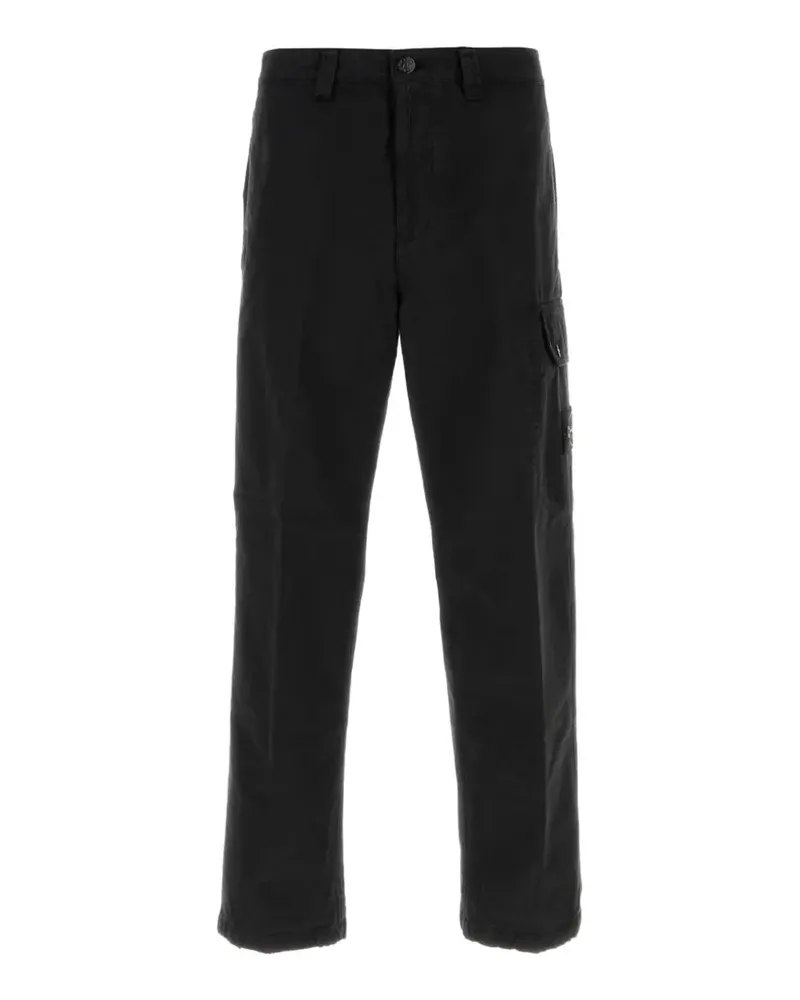Stone Island logo-patch cargo pants - Schwarz Schwarz