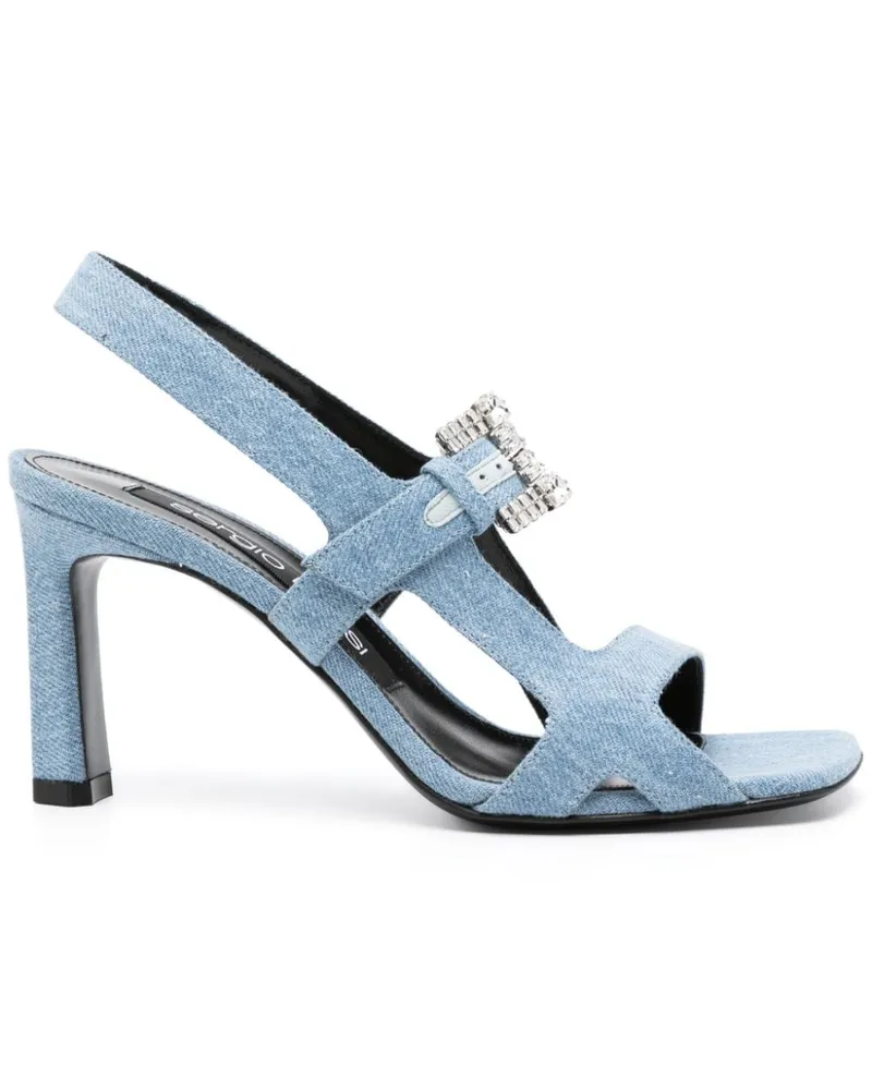 Sergio Rossi Jeans-Sandalen 90mm - Blau Blau