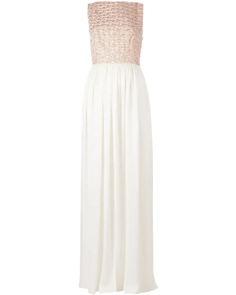 Maison Rabih Kayrouz puckering sleeveless gown - Nude Nude