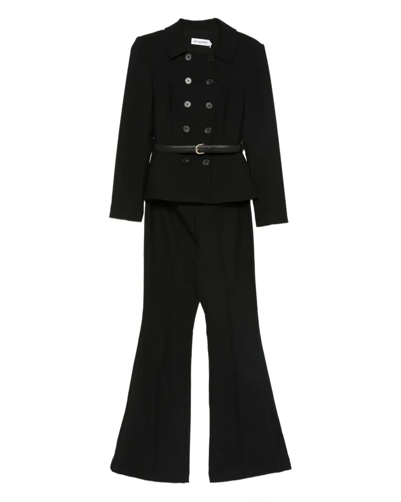 Self-Portrait Doppelreihiger Jumpsuit - Schwarz Schwarz