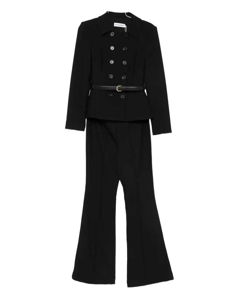 Self-Portrait double-breasted jumpsuit - Schwarz Schwarz
