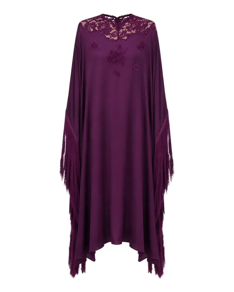 Self-Portrait fringed kaftan - Violett Violett