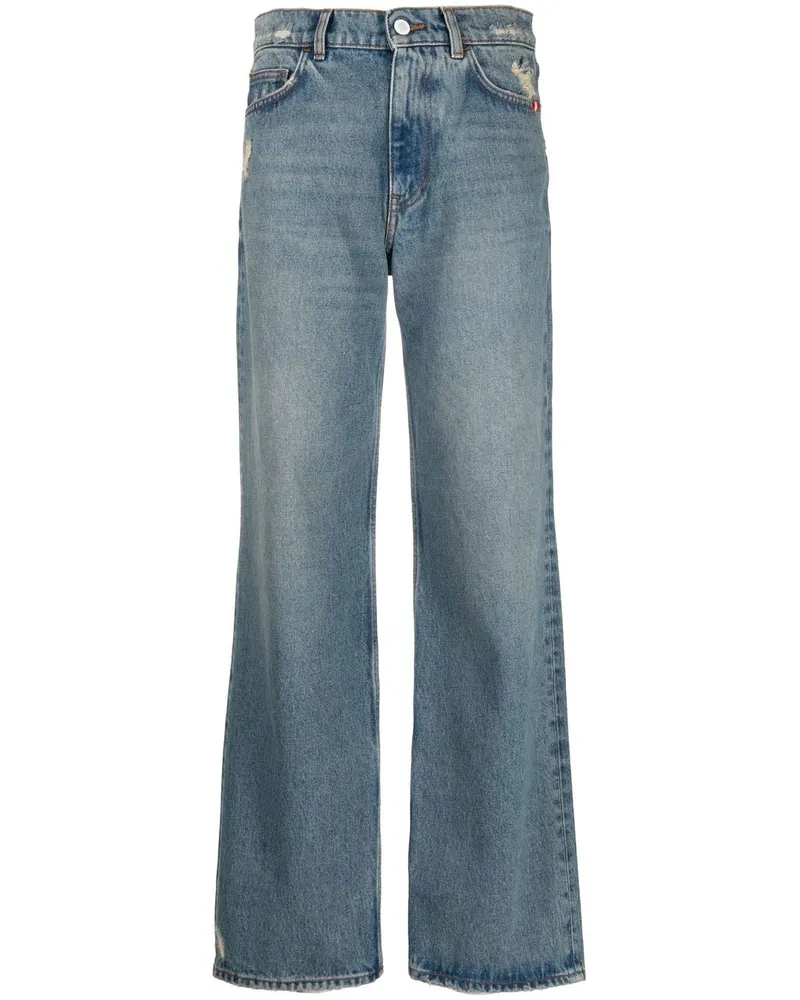 Amish Schlagjeans mit hohem Bund - Blau Blau