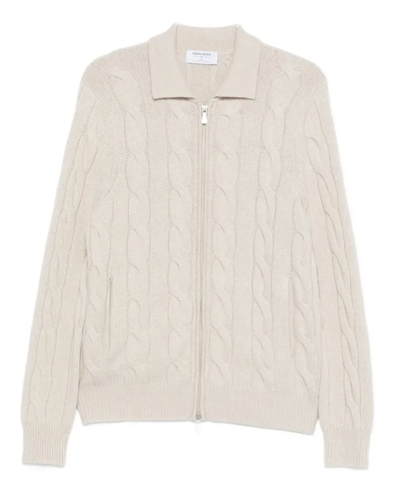 Gran Sasso x Casa Frumoasa cable-knit cardigan - Nude Nude