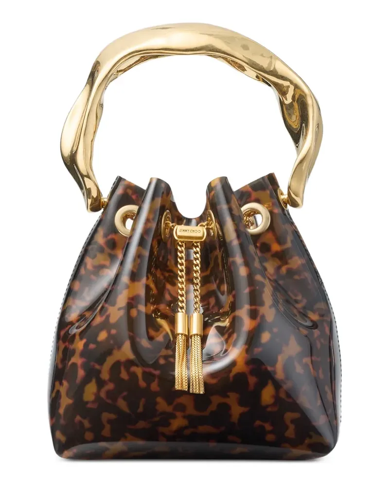 Jimmy Choo Bon Bon Beuteltasche in Schildpattoptik - Braun Braun