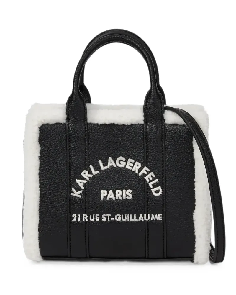 Karl Lagerfeld Rechteckige mini Rue St-Guillaume Tote Bag - Schwarz Schwarz
