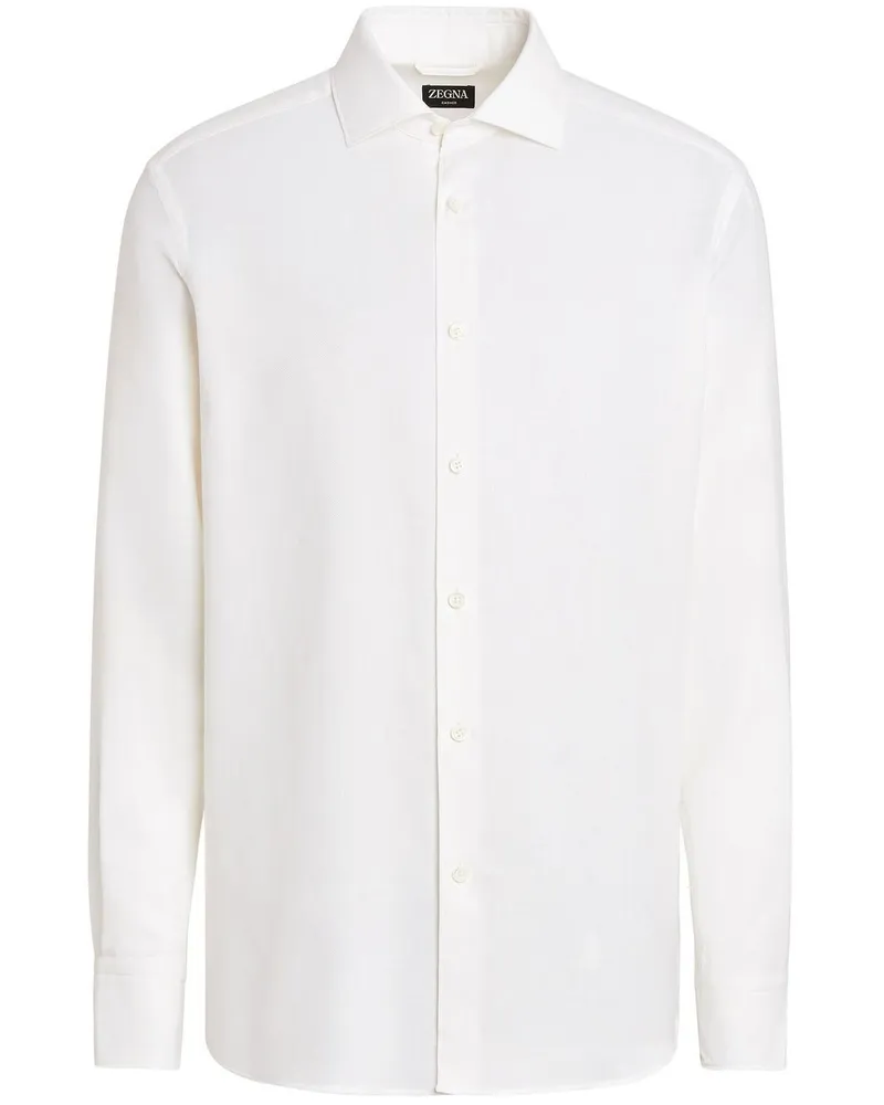 Ermenegildo Zegna Klassisches Hemd - Weiß Weiß