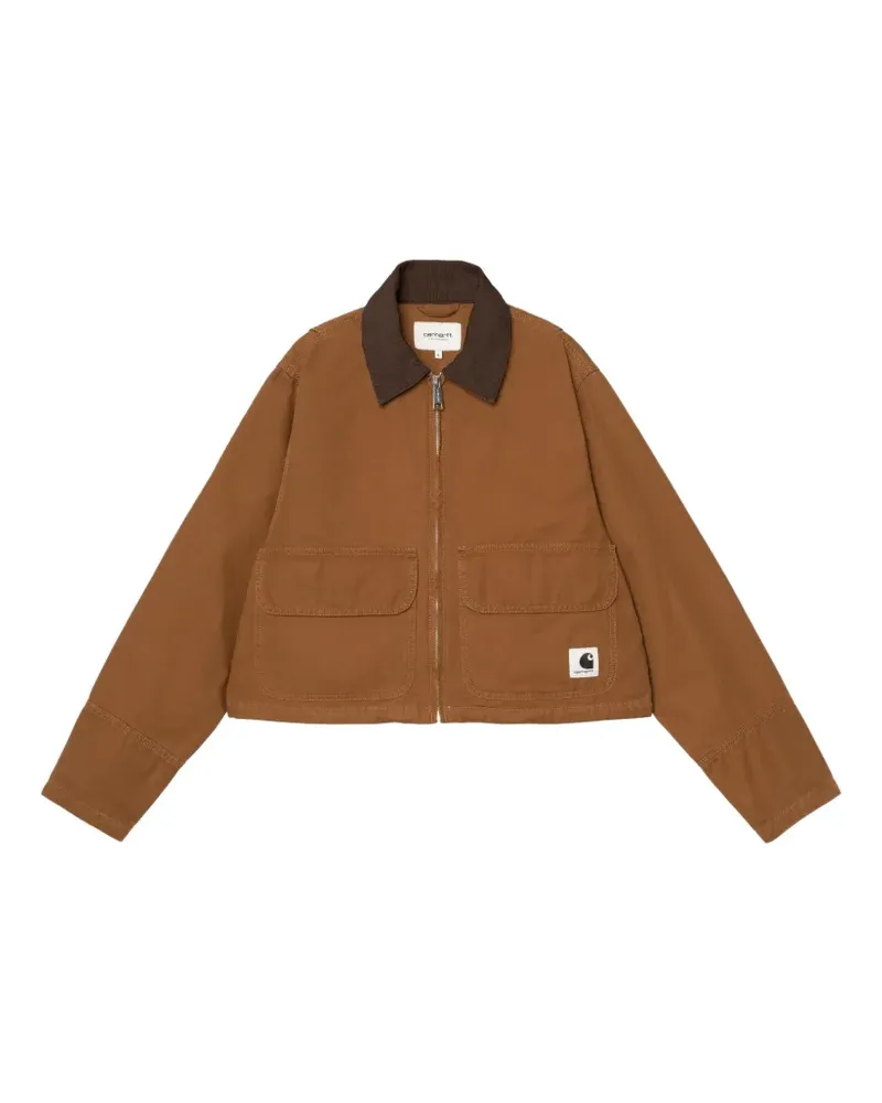 Carhartt WIP Cropped-Jacke mit Taschen - Braun Braun