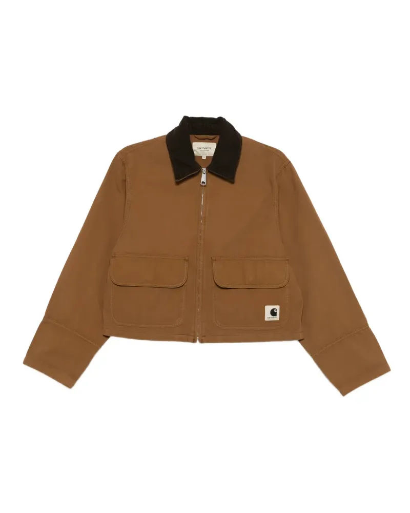 Carhartt WIP Cropped-Jacke mit Taschen - Braun Braun