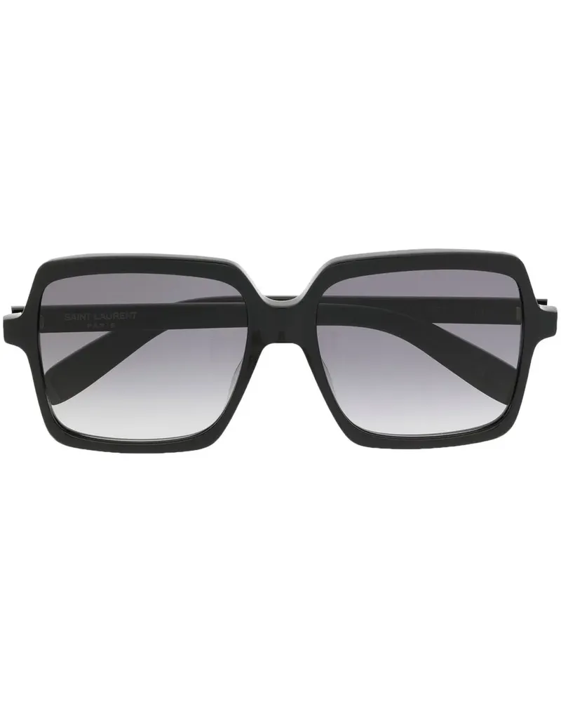 Saint Laurent Sonnenbrille mit Oversized-Gestell - Schwarz Schwarz