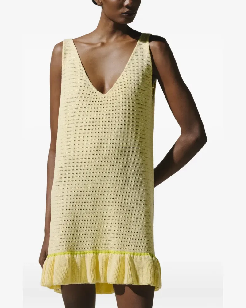 Baobab Collection Muse Minikleid mit V-Ausschnitt - Gelb Gelb