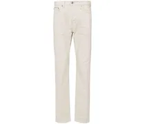 Halbhohe Slim-Fit-Jeans - Nude