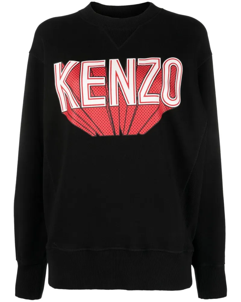 Kenzo Sweatshirt mit Logo-Print - Schwarz Schwarz