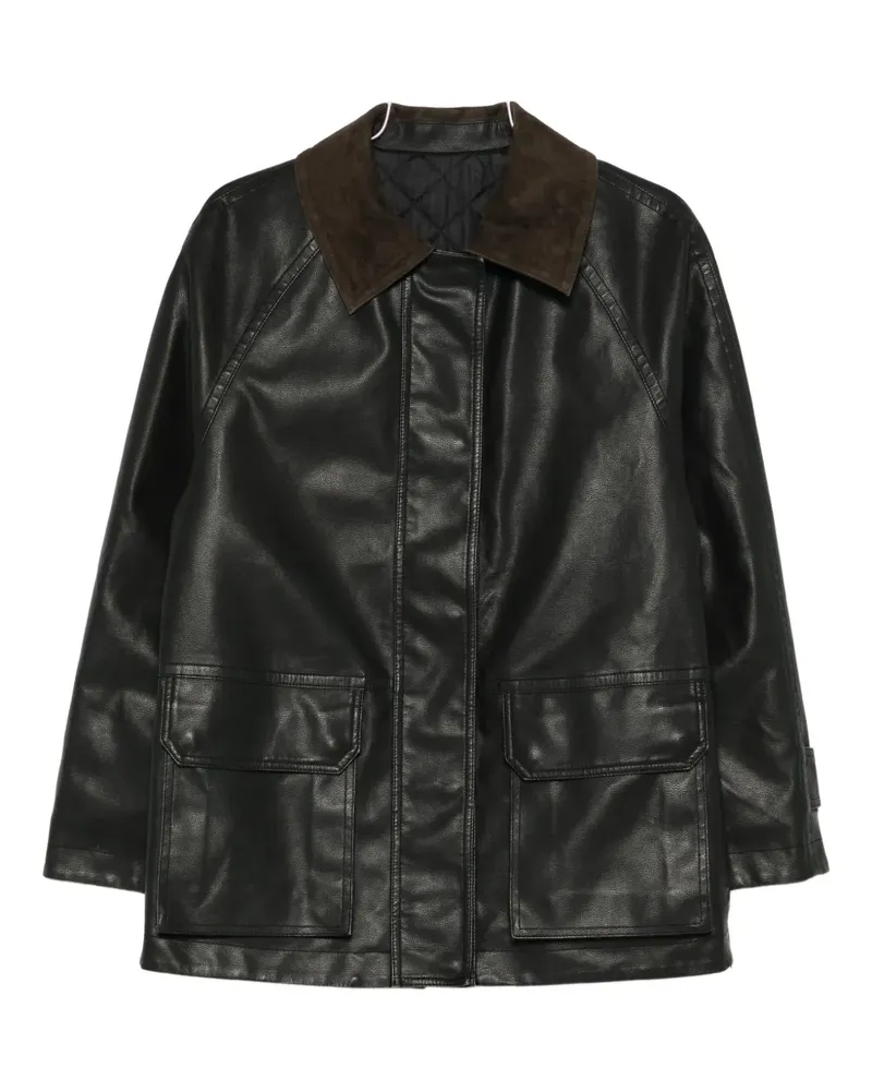 JUUN.J leather pocket jacket - Schwarz Schwarz