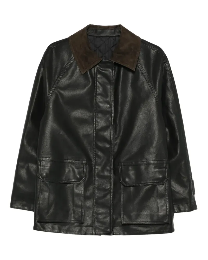 JUUN.J Lederjacke mit Taschen - Schwarz Schwarz