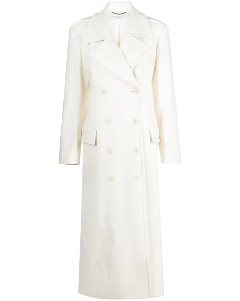 Stella McCartney Doppelreihiger Mantel - Weiß Weiß