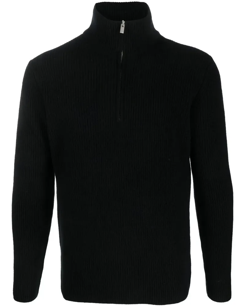 Dell'oglio Pullover mit Stehkragen - Schwarz Schwarz