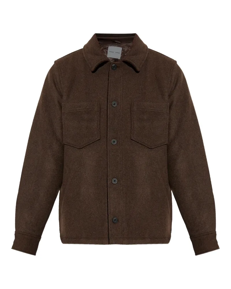 Samsøe & Samsøe Hemdjacke im Oversized-Look - Braun Braun