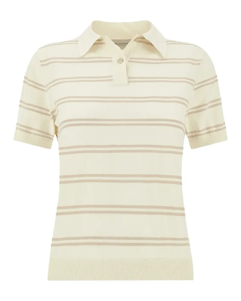 Paul & Shark striped short-sleeve polo shirt - Nude Nude