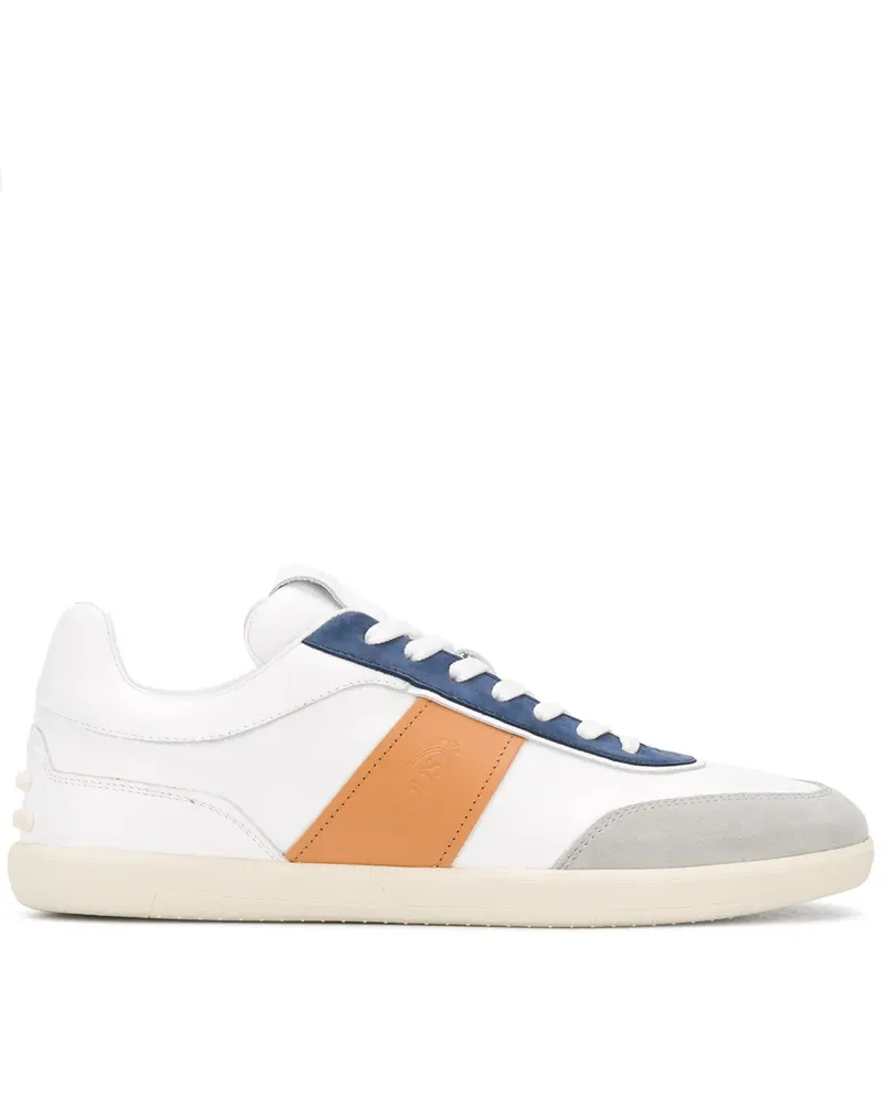 TOD'S Sneakers mit Kontrasteinsätzen - Weiß Weiß