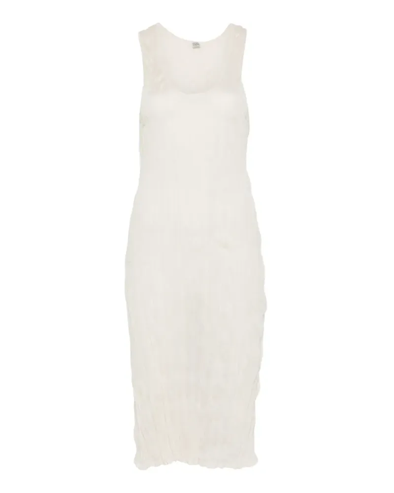Totême crinkled midi dress - Nude Nude