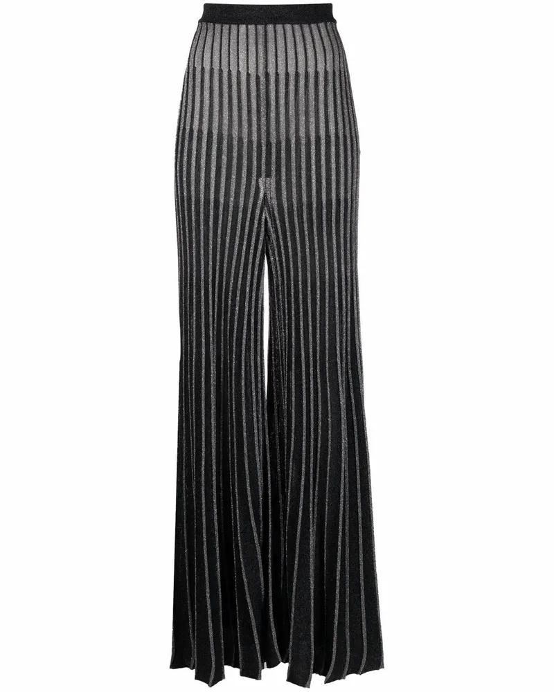 Stella McCartney Wide-Leg-Hose mit Bundfalten - Schwarz Schwarz