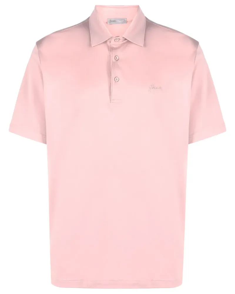 Herno Poloshirt mit Logo-Stickerei - Rosa Rosa