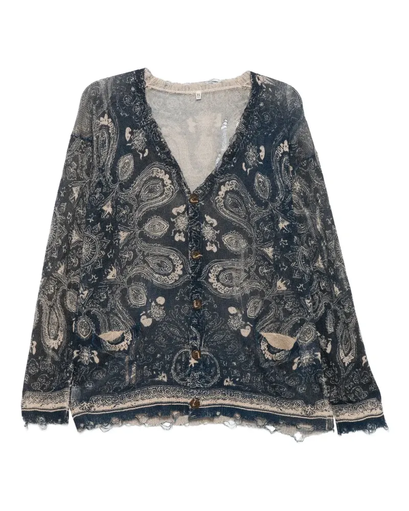 R13 bandana button knitwear - Blau Blau