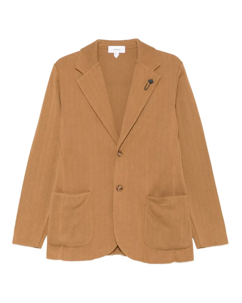LARDINI ribbed-knit blazer - Nude Nude