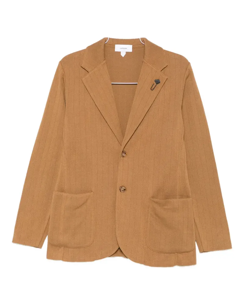 LARDINI ribbed-knit blazer - Nude Nude