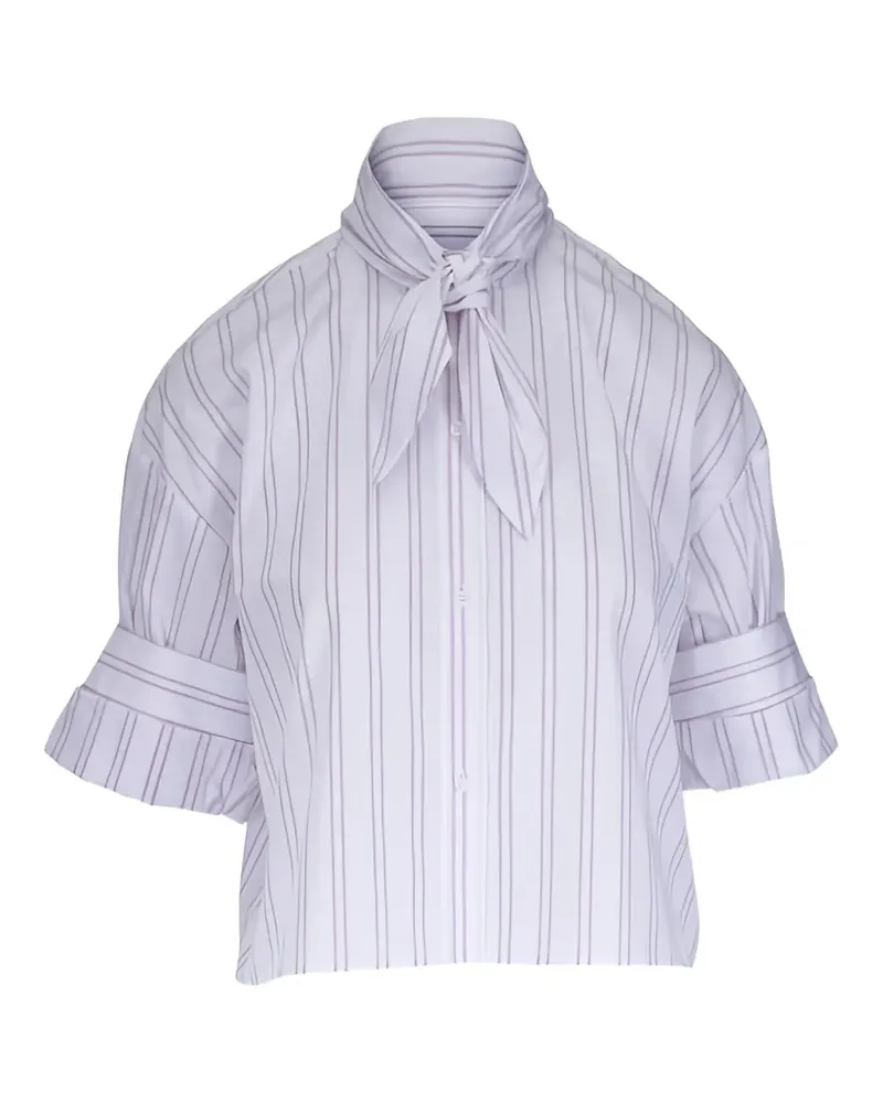 TWP striped tie blouse - Violett Violett