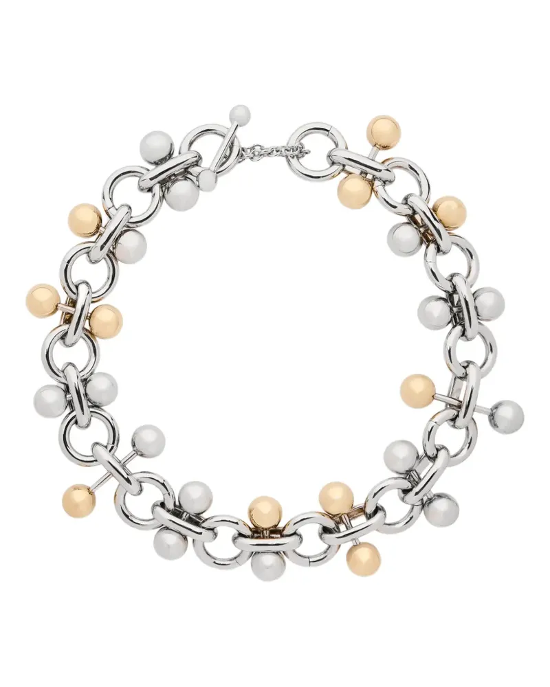 Paco Rabanne Zweifarbige Halskette im Archiv-Look - Silber Silber
